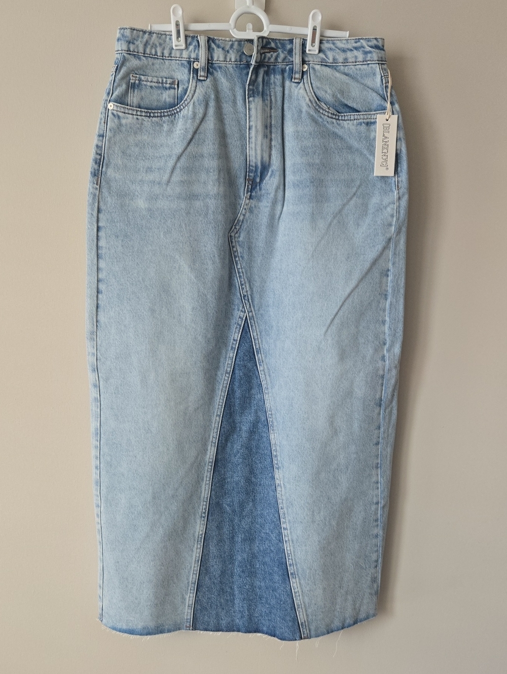 Blank NYC Patchwork Denim Maxi Skirt NWT